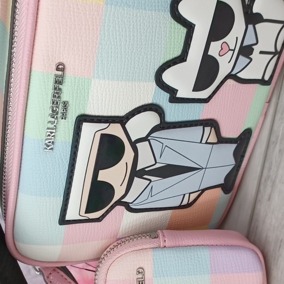 Karl Lagerfeld Blush Combo Camera Bag NWT - Picture 2 of 10